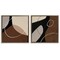Stupell Industries Classic Abstract Neutral Shape 2 pc Framed Floater Canvas Wall Art Set Design by Patricia Pinto